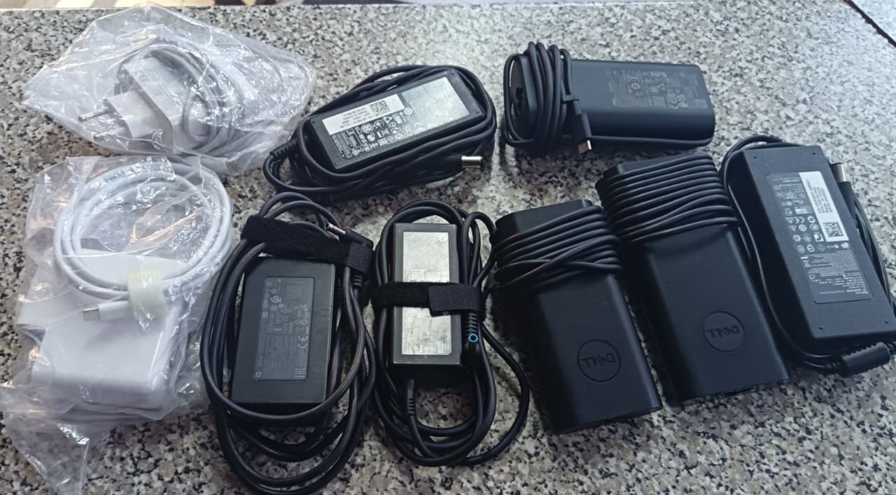 Assorted Laptop Chargers and Power Adapters